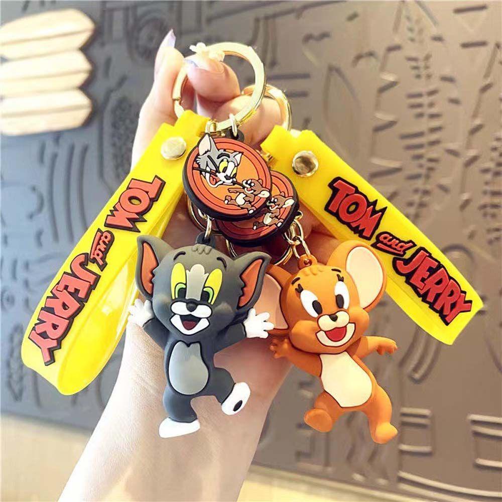 DARNELL Móc Khóa Hình Mèo Hoạt Hình Tom Dễ Thương