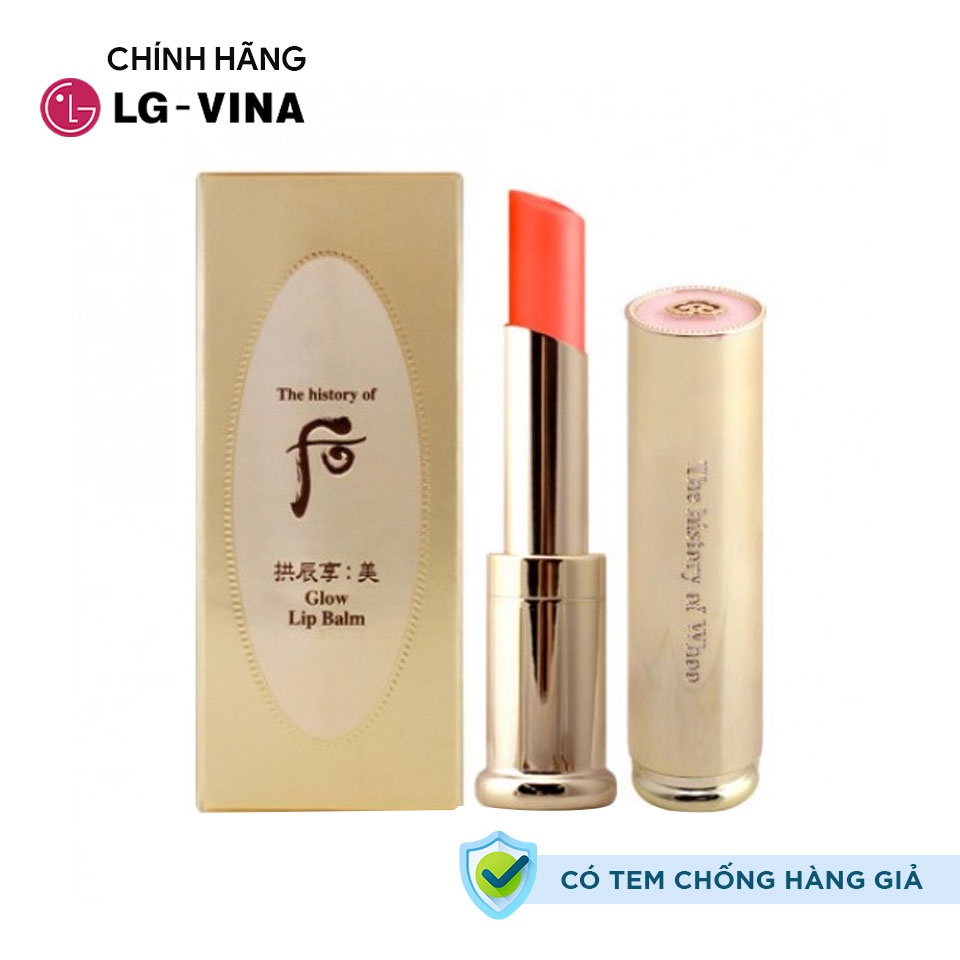 Date 2024 fullsize Son dưỡng Whoo có màu Gongjinhyang:Mi Glow Lip Blam màu Orange.