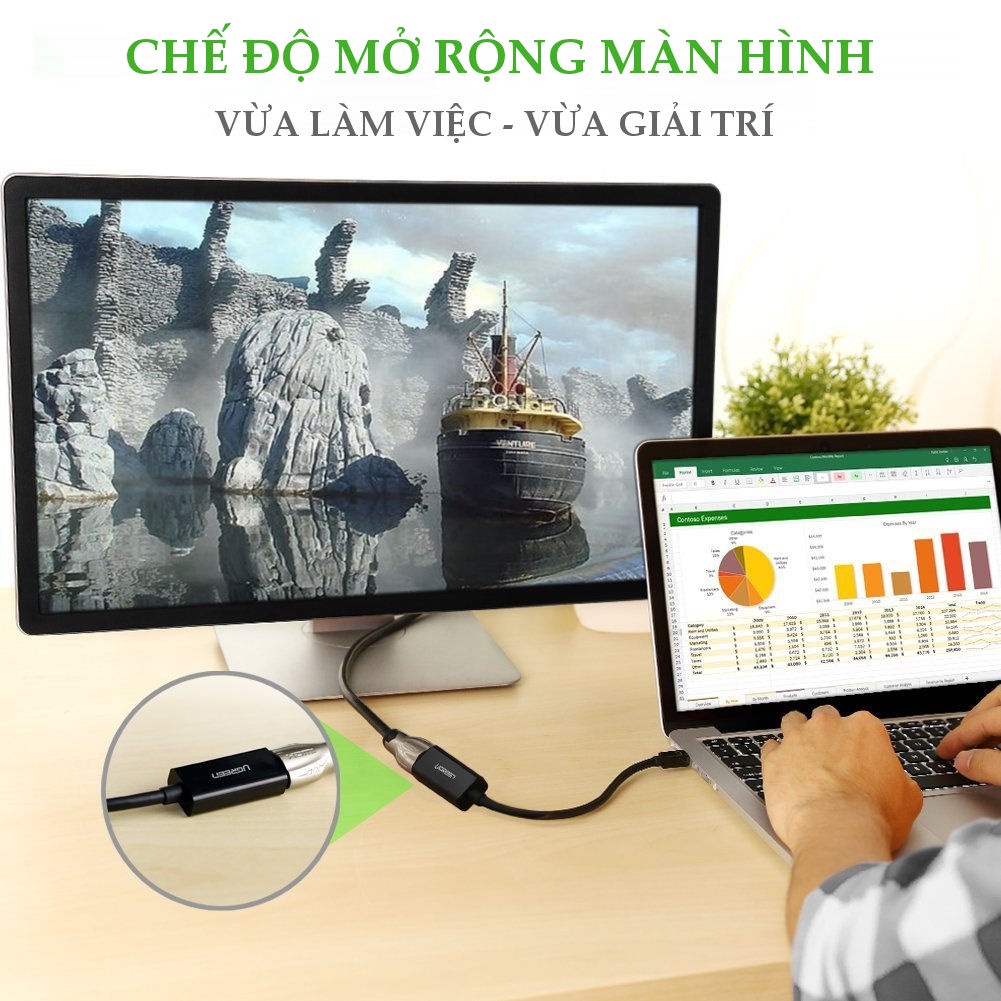 Ugreen 10460,10461 - Cáp Mini Displayport to HDMI chính hãng  ✔HÀNG CHÍNH HÃNG ✔