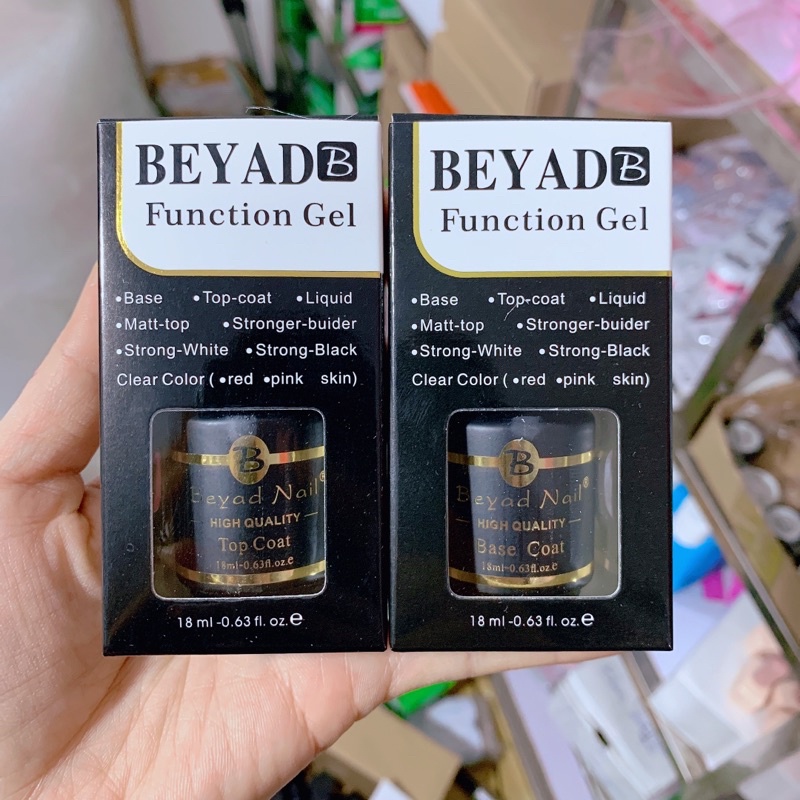 Cặp Liên kết và siêu bóng chai đen BEYAD - LanChiNail