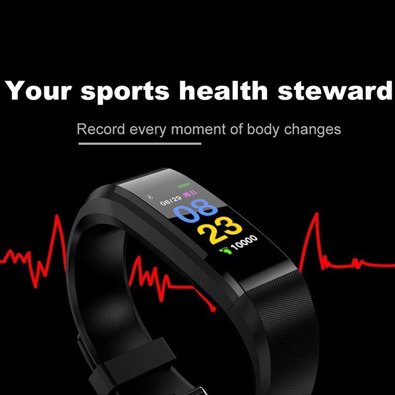 Unable thấm nước thông minh Bracelet Xem dây đeo cổ tay Huyết Áp Giám sát Heart Rate Monitor thông minh Thể hình