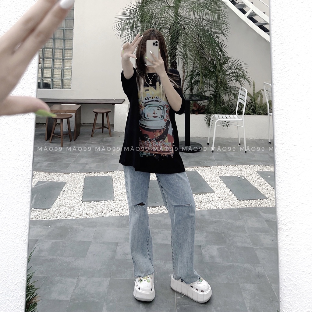 Áo thun unisex PHI HÀNH GIA Mao99, tay lỡ form rộng oversize, 100%  cotton Local Brand