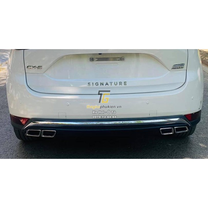 Tem chữ SIGNATURE 3D nổi dán trang trí đuôi xe Mazda