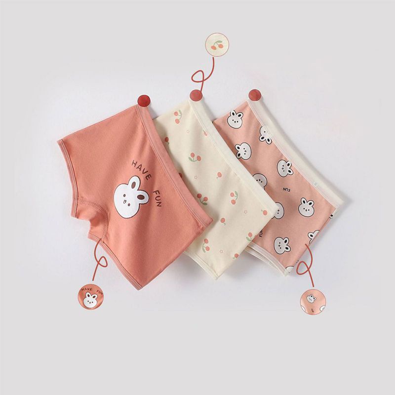 Set 3 Quần Lót Cotton Tam Giác Cho Bé Gái