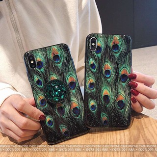 CL007 Ốp lưng Luxury Iphone Case lông vũ Peacook