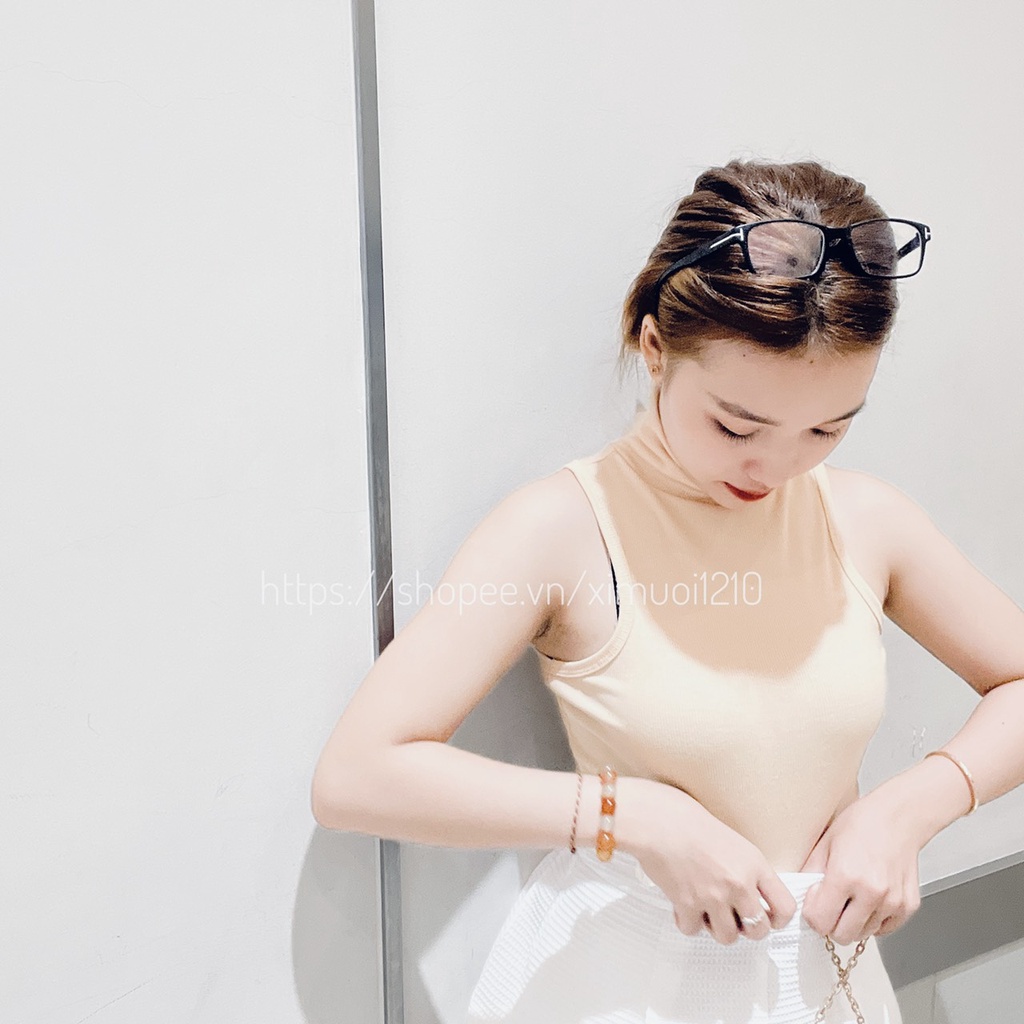 Áo Ba Lỗ Cổ Cao Thun Co Giãn Đẹp