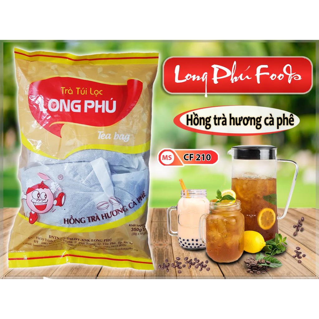 Hồng trà Cà phê túi lọc Long Phú gói 350gr