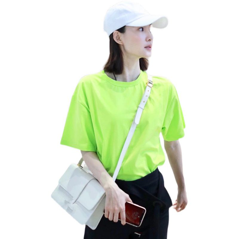 Áo Thun CHIC Unisex Nam Nữ Màu Xanh Chuối Non Chất Cotton 100% US Xịn Sò