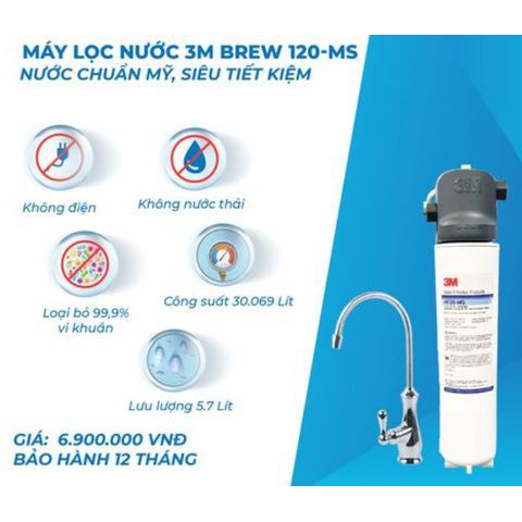 Máy lọc nước Nano 3M BREW 120MS