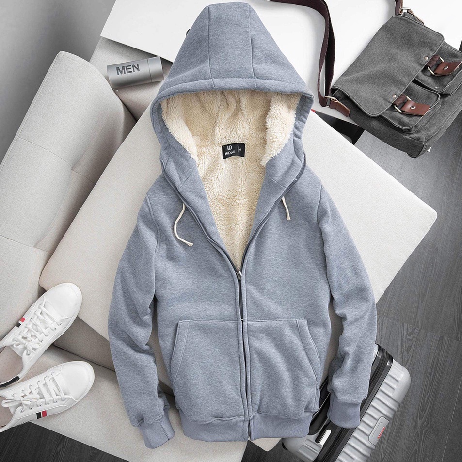 Áo khoác nỉ lót lông, nỉ hoodie nam nữ có mũ TH3058 | BigBuy360 - bigbuy360.vn