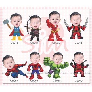 Thiết kế hình Chibi trang trí tiệc sinh nhật, happy birthday, thôi nôi, đầy tháng theo yêu cầu cho bé trai, bé gái