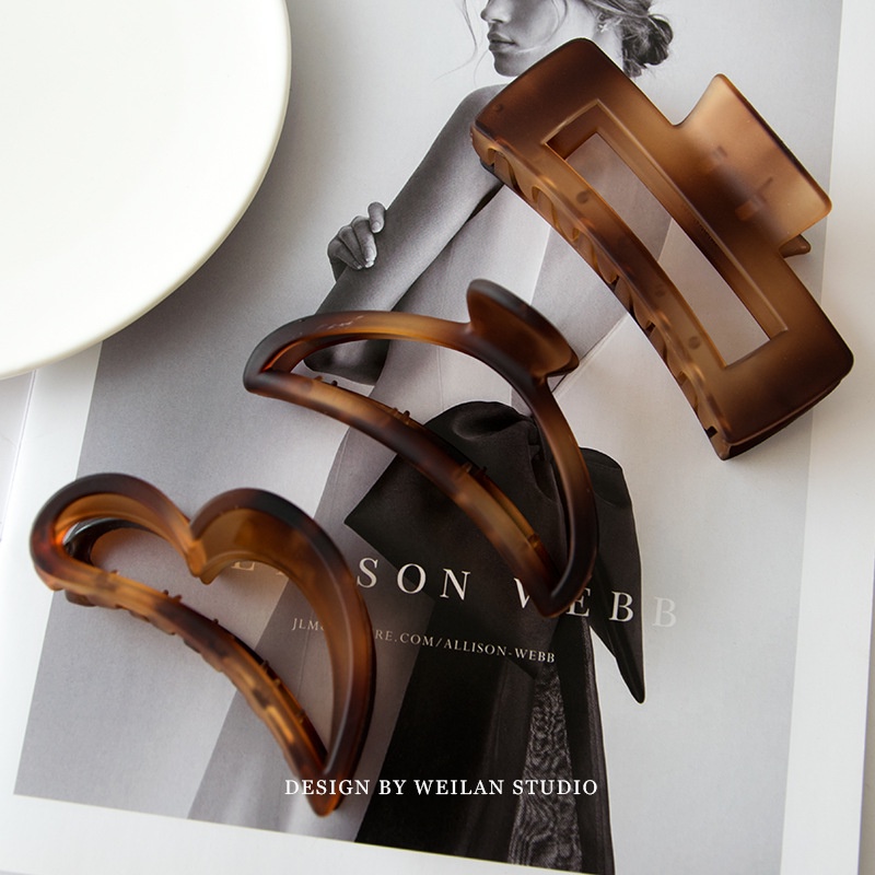 Kẹp Tóc Càng Cua Nhật Bản Màu Vỏ Rùa Phụ Kiện Thời Trang Cho Nữ AB074