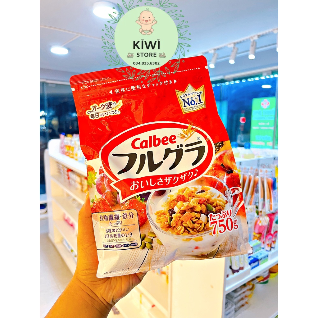 Ngũ cốc dinh dưỡng Calbee trái cây sấy khô Nhật Bản ( gói 750gr )