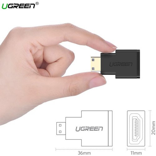 Đầu Chuyển Mini HDMI Đực sang HDMI Cái UGREEN 20101 - Hàng Chính Hãng
