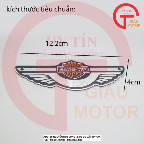 [GIÁ SỐC] TEM NHÔM CÁNH CHIM HARLEY MÀU BẠC ,TINH SẢO