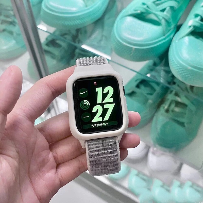 Dây Đeo Đồng Hồ Bằng Nylon Co Giãn 2022 44mm 40mm 45mm 41mm 42mm 38mm 45 41 mm Cho iWatch serie 3 5 SE 6 7