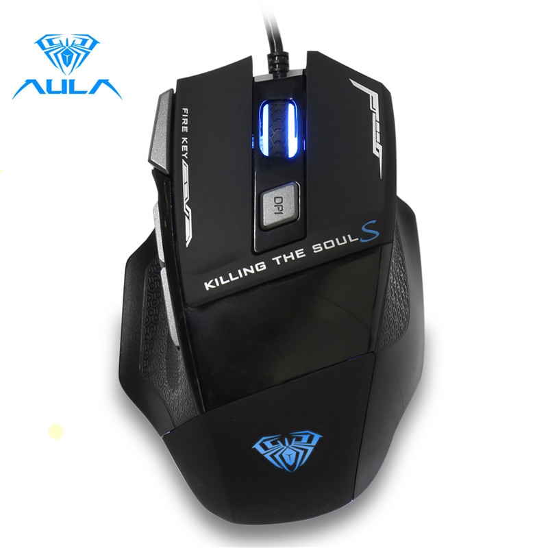 Chuột Chơi Game AULA S12 4800 DPI Với 7 Nút Macro Điều Chỉnh Cho Máy Tính