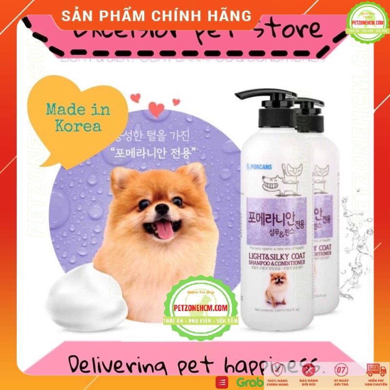 Sữa tắm Forcans Light &amp; Silky coat 550ml FREESHIP cho chó con có làn da nhạy cảm như POM (550ML) Forbis