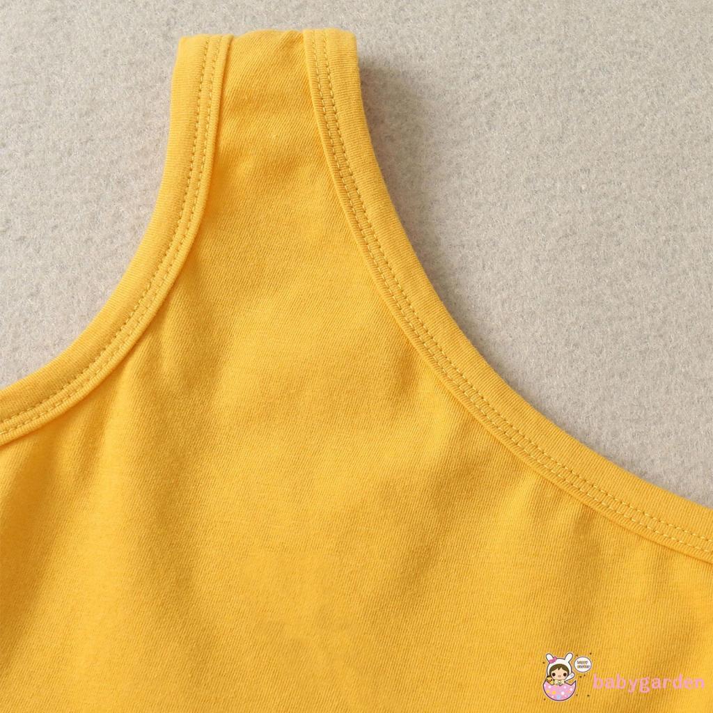 Bộ Áo + Chân Váy Chữ A Màu Trơn Thời Trang Cho Bé Gái