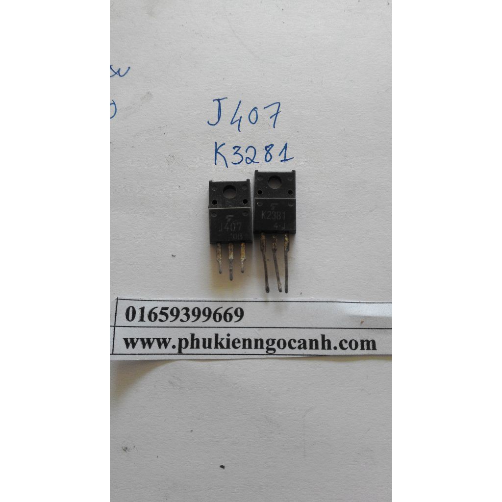 J407 K2381,cặp sò transistor 2SK2381 2SJ407 tháo máy giá 13k/cặp