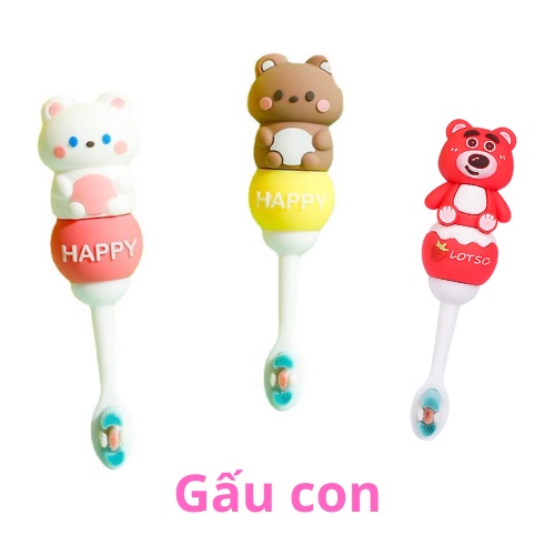 Bàn chải đánh răng cho bé cầm tay sillicon sợi lông mềm mại