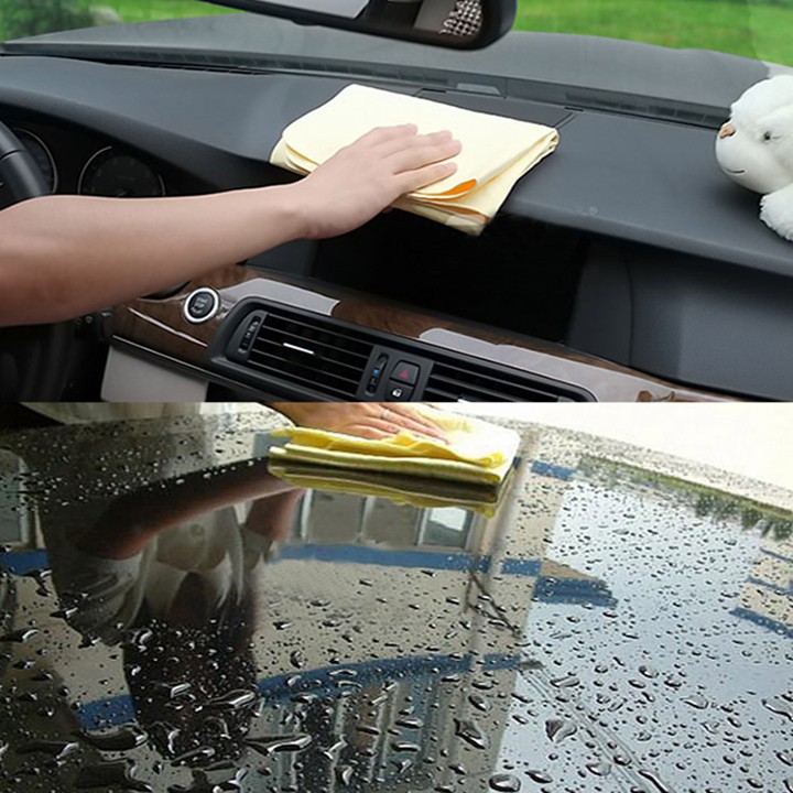 Khăn Lau Nội Thất Ô Tô, Lau Kính Kiểu Da Bò