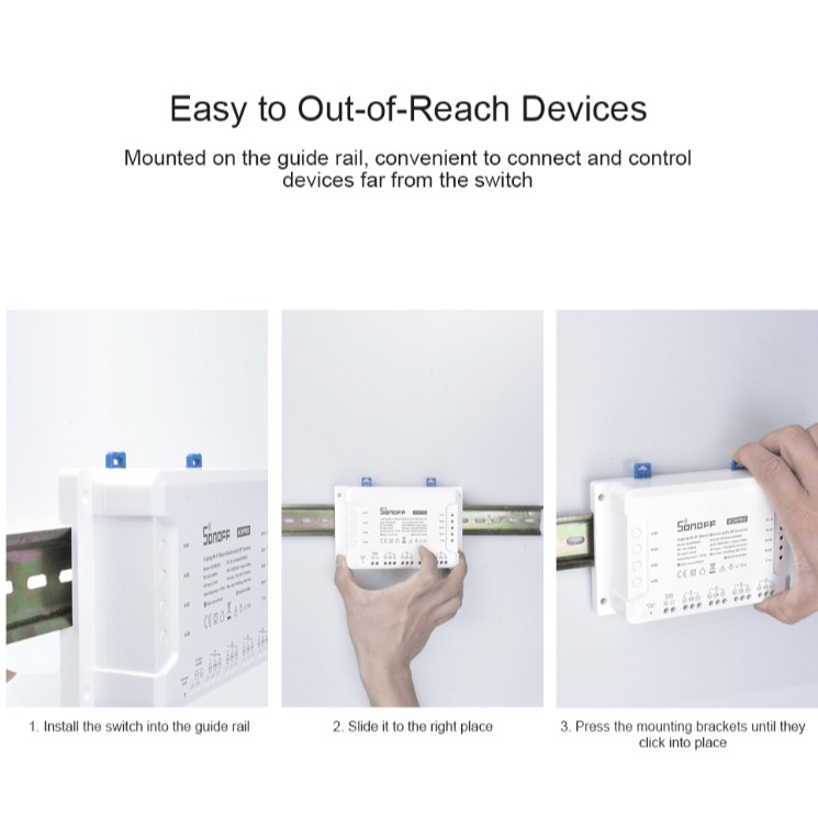 Công Tắc Thông Minh Sonoff 4ch Pro R3 Wifi 4 Nút Tự Khóa