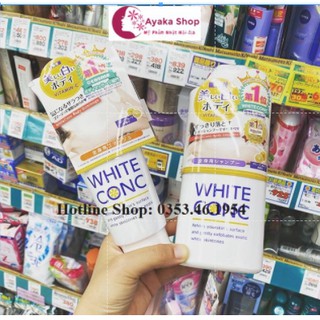 Combo sữa tắm & tẩy da chết trắng da toàn thân white conc nhật bản -ayakashop .mỹ phẩm nhật nội địa