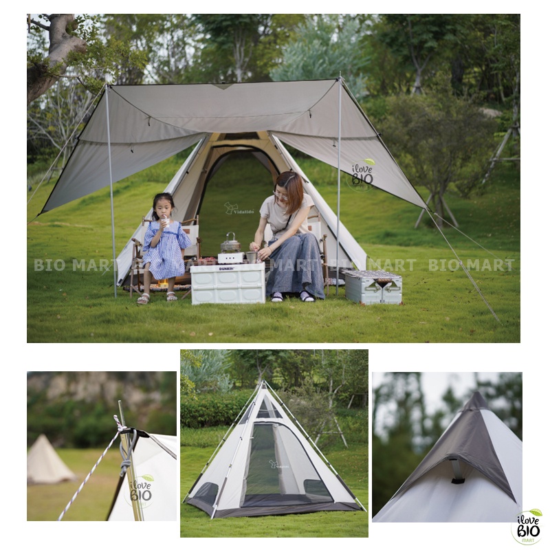 Lều Cắm Trại Lều Dã Ngoại Vidalido 4-6 Người 2 Cửa Thông Thoáng – Lều Mái Che Đi Phượt Chống Thấm Chống Tia UV - P019 | BigBuy360 - bigbuy360.vn