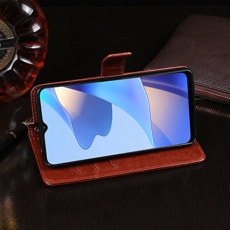 Bao da oppo a16 dạng ví nắp lật hai mặt kèm khe để thẻ