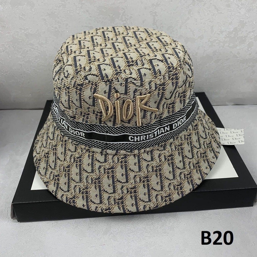 Mũ bucket hoạ tiết Dior cao cấp form nam nữ