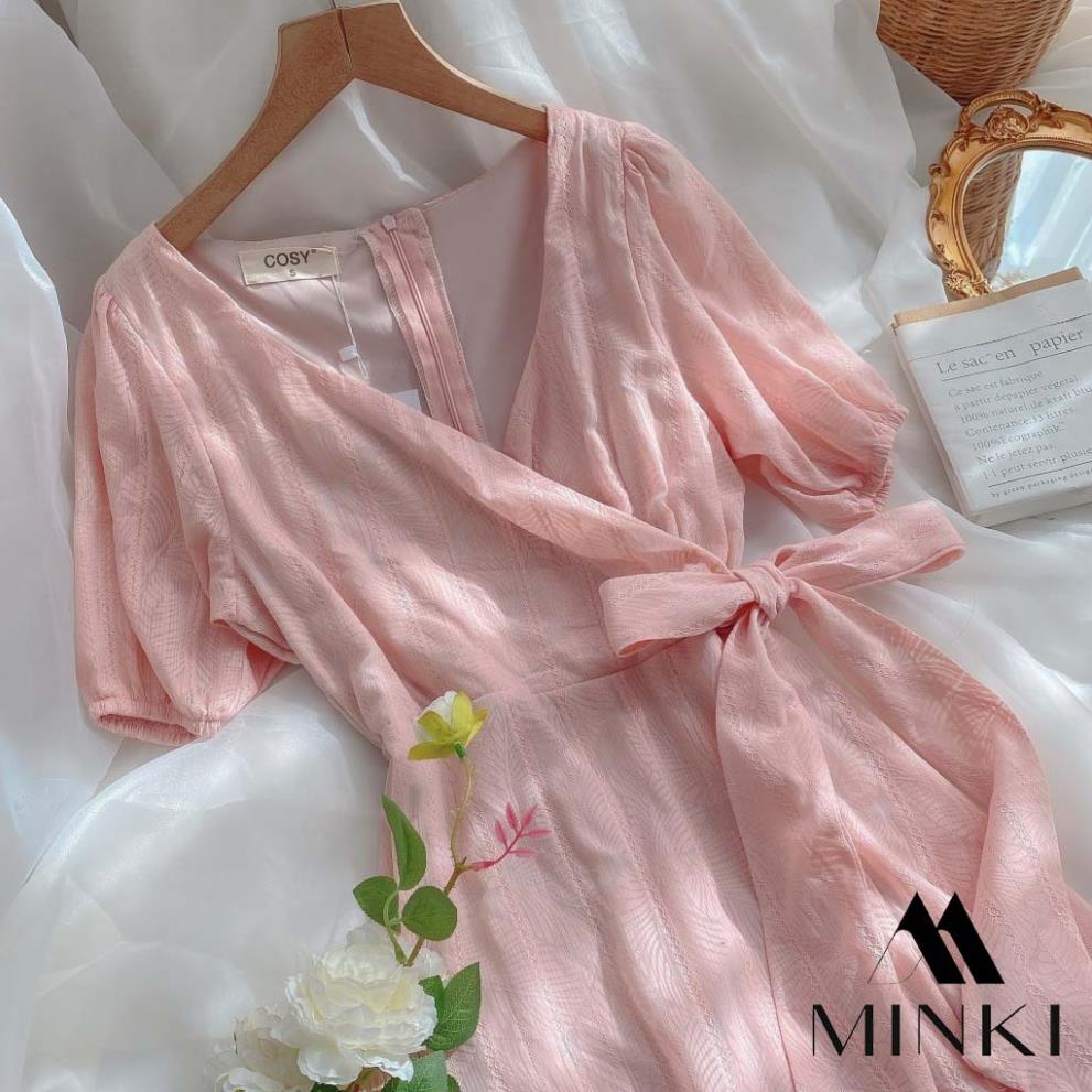 [TTTK] 🌸 ĐẦM TRẮNG HỒNG HOẠ TIẾT CHIẾC LÁ - CHẤT LIỆU CAO CẤP - MÀU TRẮNG / HỒNG | BigBuy360 - bigbuy360.vn