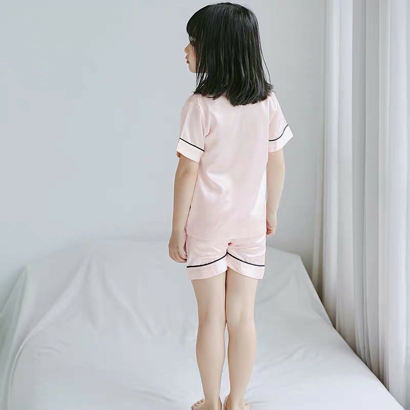 [Quà Tặng 0Đ]Bộ Pijama Lụa Mát Cho Bé Gái Mặc Nhà Hè Hàng Đẹp