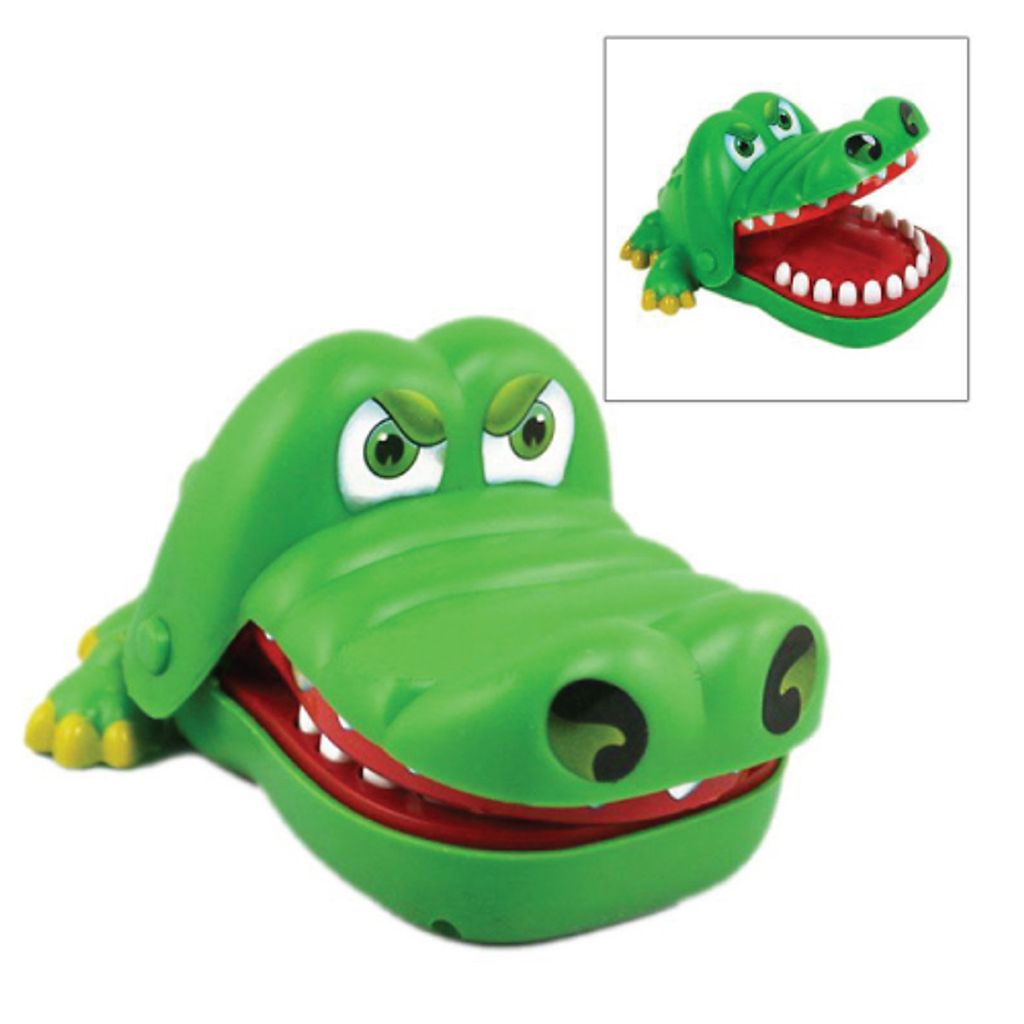 Đồ chơi khám răng cá sấu, cá sấu cắn tay, cỡ lớn bằng nhựa đồ chơi giải trí cho các bé