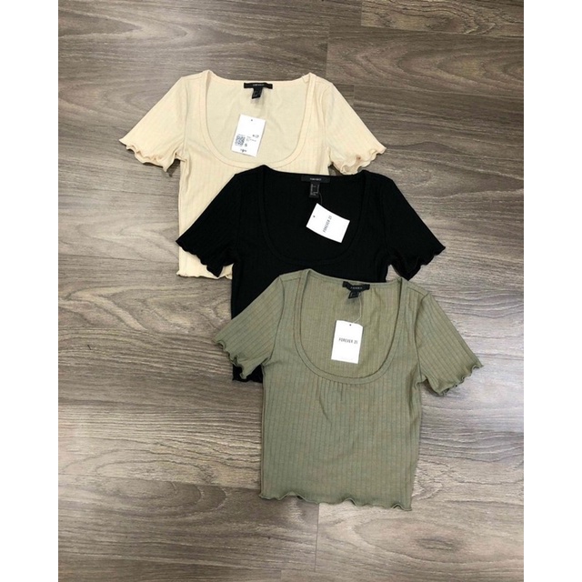 [FREESHIP+ ẢNH THẬT] Áo thun croptop f21