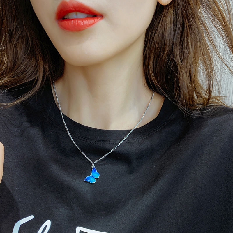 Dây chuyền mặt hình bươm bướm phong cách vintage thời trang