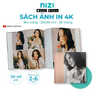 [E-voucher] In sách ảnh theo yêu cầu bìa cứng 20 trang 30 x 30cm - In 4K siêu nét trên app NIZI