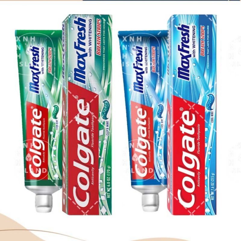 (HÀNG NỘI ĐỊA THÁI) Kem Đánh Răng COLGATE MAXFRESH 160G Hương Bạc Hà Thơm Mát, Ngừa Sâu Răng