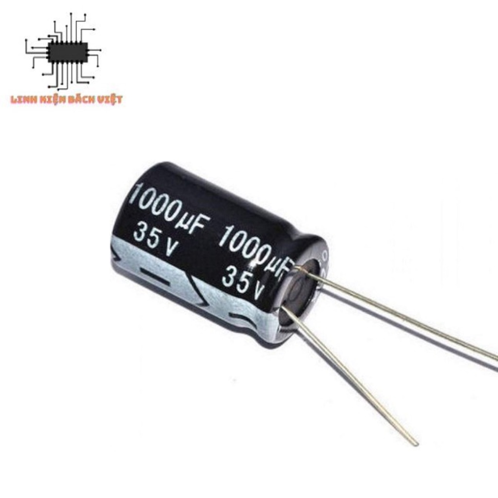 Tụ hóa 35V 1000uF 10x20mm tần số cao chính hãng jccon màu xanh