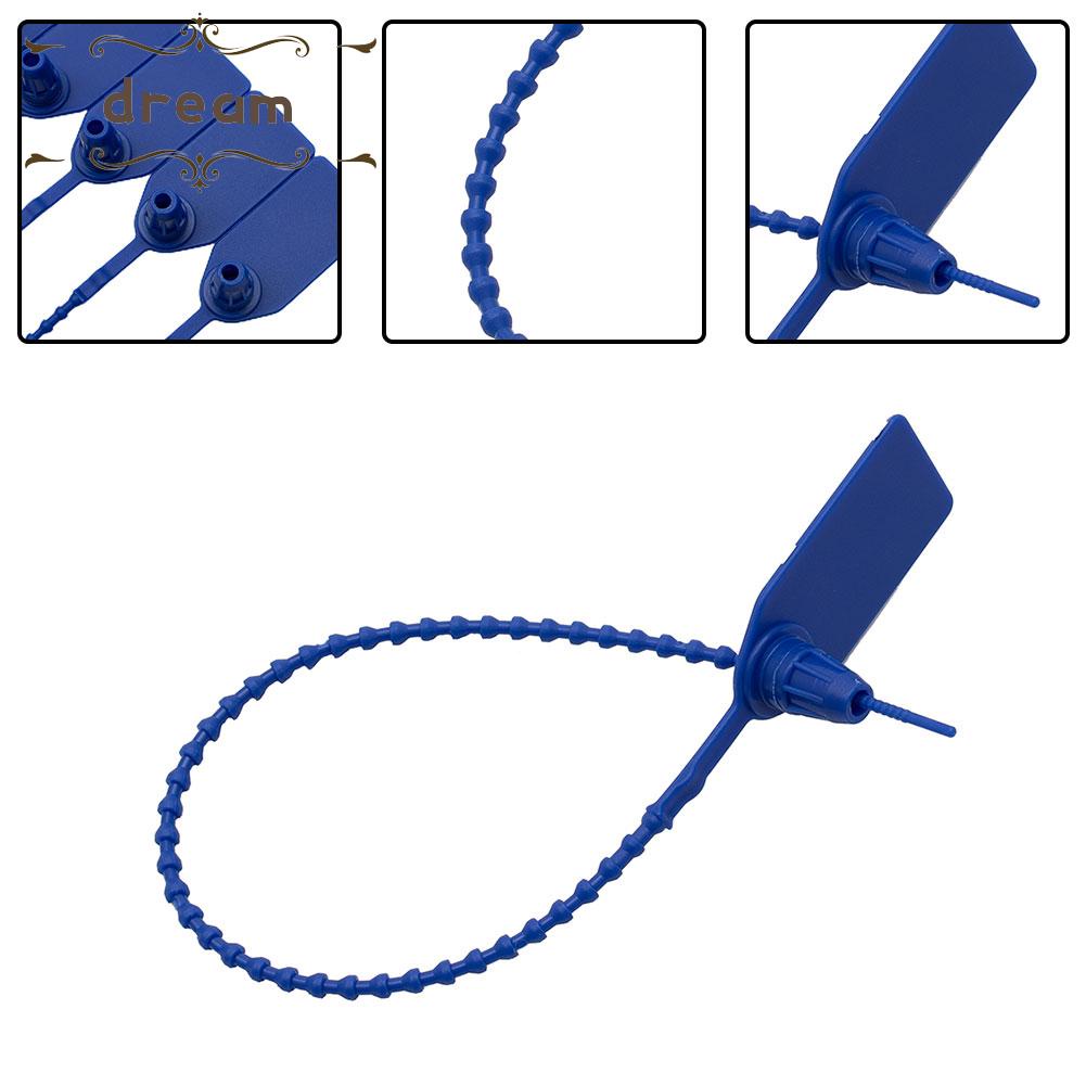 【DREAMLIFE】100 X 25 Cm Plastic Safety Label Pull Cord Tamper-Proof Seal Disposable Lead Signage Cable Tie