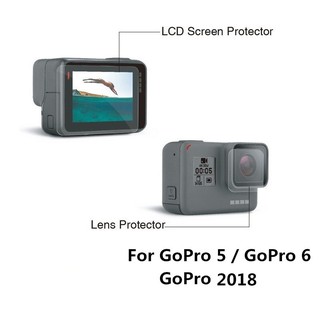 Ultra Set Kính Cường Lực Bảo Vệ Màn Hình LCD Và Ống Kính Máy Ảnh GoPro Hero 5 Black 6 2018