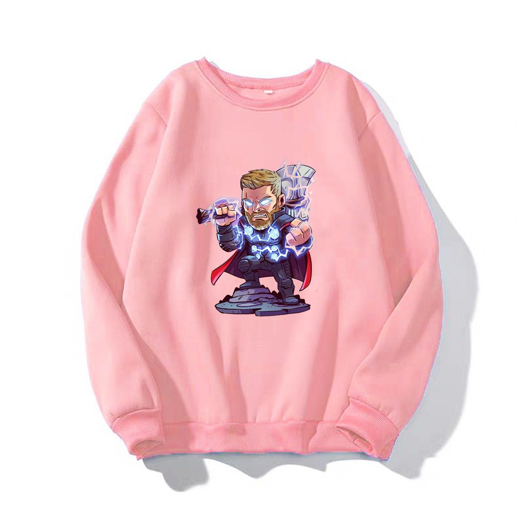 Áo Sweater chui đầu nam nữ in hình Thần Sấm cá tính William DS117 - Chất liệu nỉ ngoại mềm mịn, giữ ấm tốt