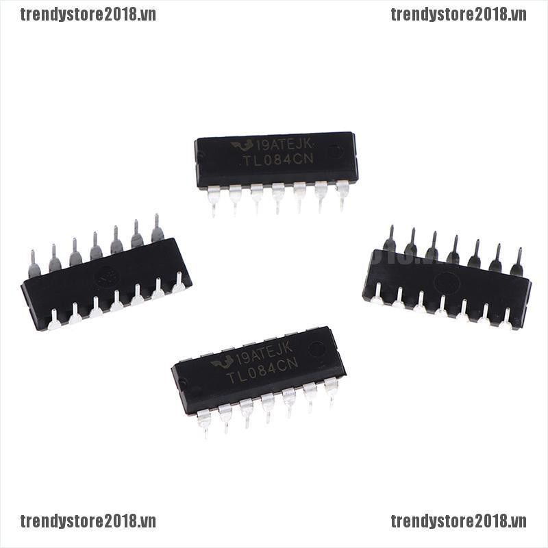 Bộ 10 Linh Kiện Điện Tử DIP-14 TL084CN Inline