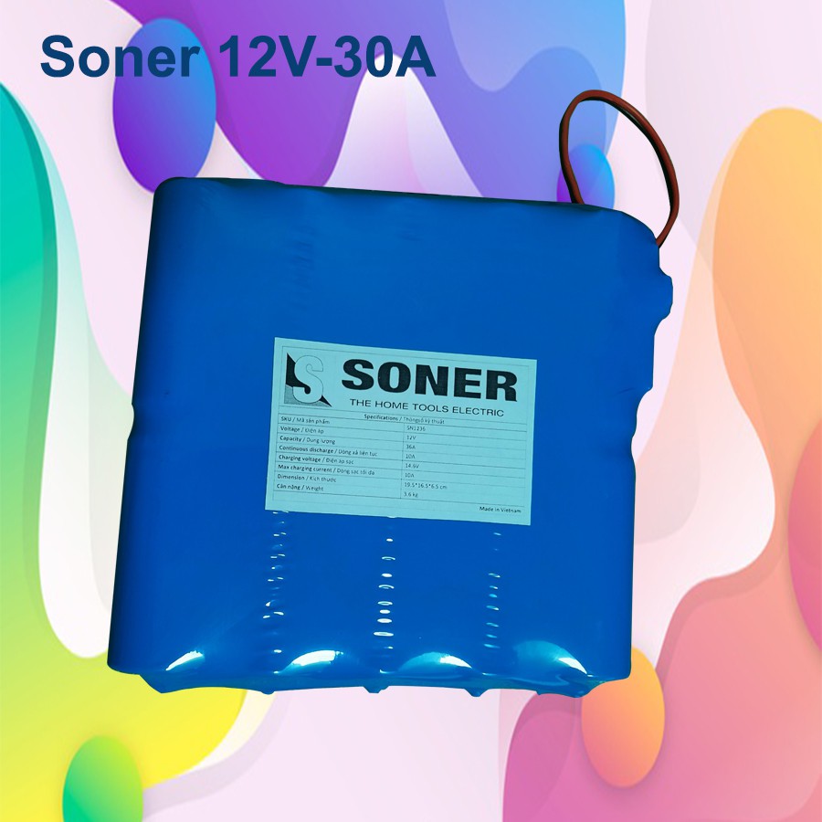 Pin lithium Soner 12V-30A