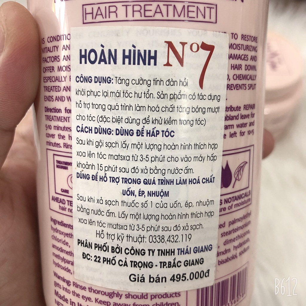 Hấp hoàn hình N7 500ML dạng chai và hũ