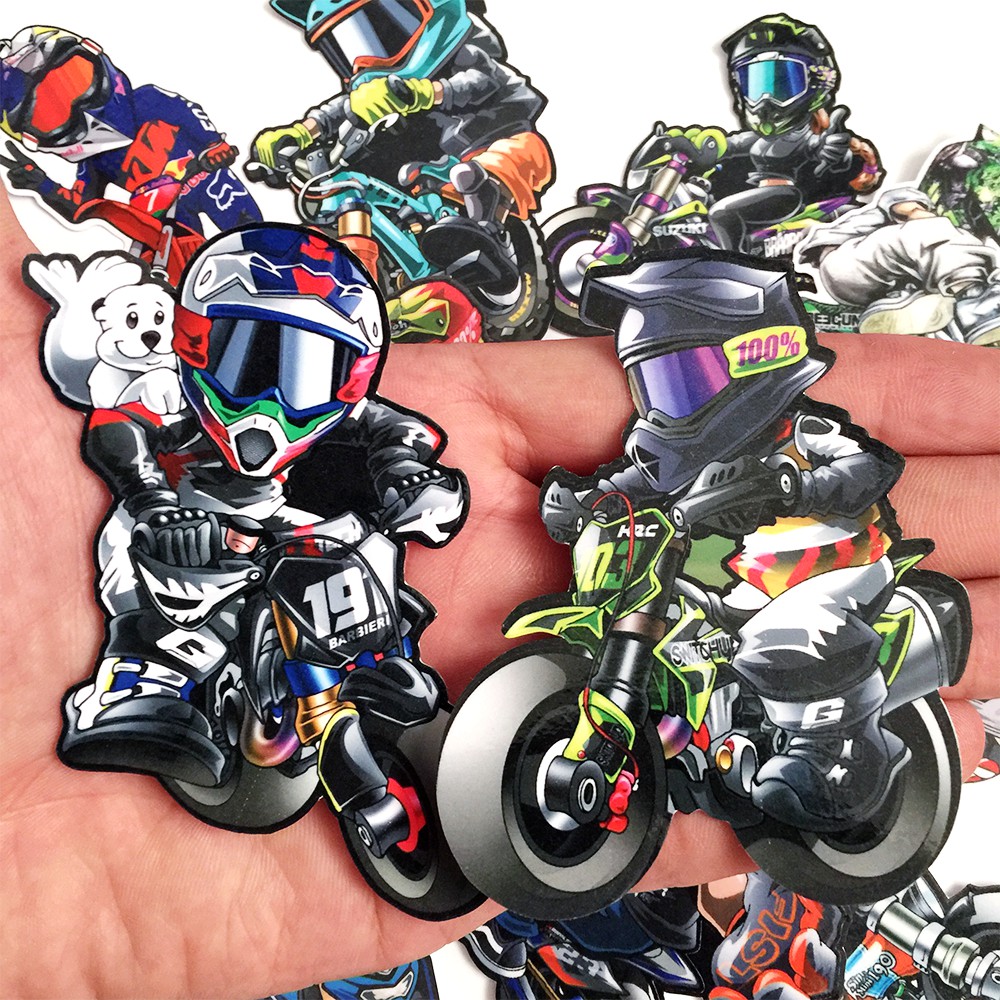 Bộ Tem Biker Xe Moto Phượt Thủ - Chống Thấm Nước