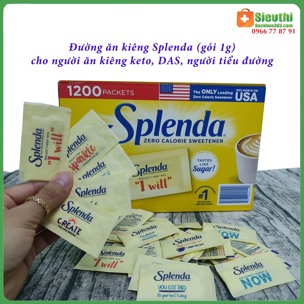 Đường Splenda dành cho người tiểu đường, ăn kiêng Siêu Thị Sức Khoẻ 365
