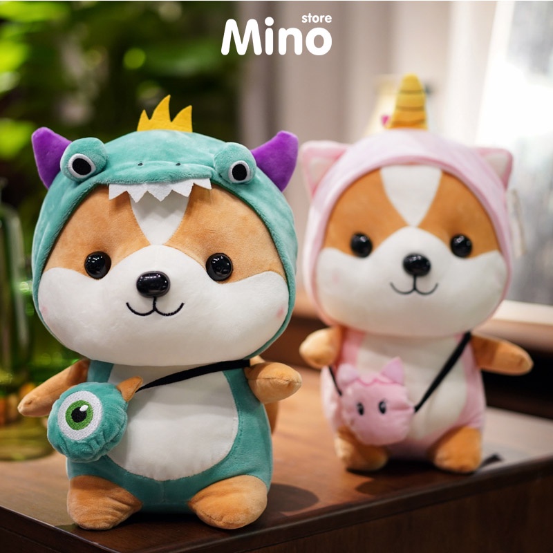 [Mã BMBAU50 giảm 50K đơn 150K] Gấu Bông Chó Shiba Cosplay Hàng Cao Cấp Mềm Mịn Size 25cm MINO STORE TH25