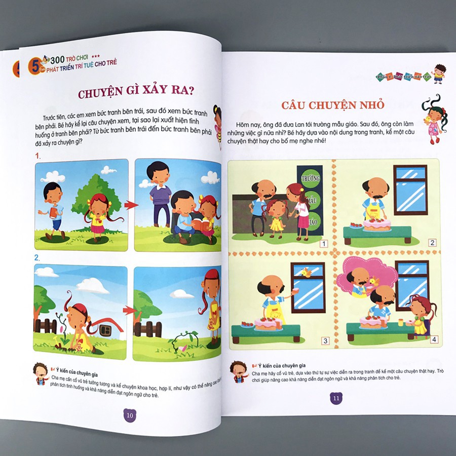 Sách - 300 trò chơi phát triển trí tuệ cho trẻ 5 tuổi