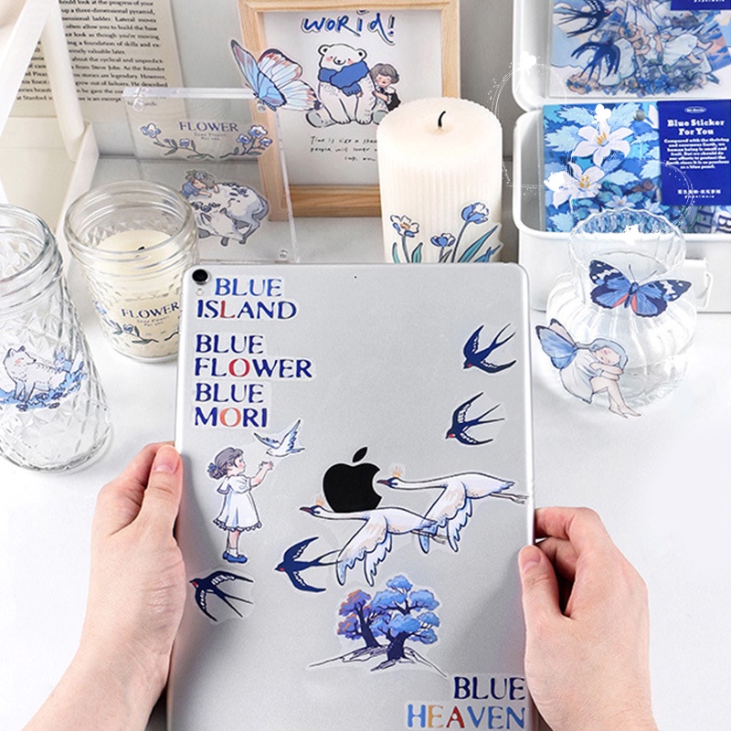 Set 20 tấm hình dán PET họa tiết hoạt hình dễ thương trang trí sổ tay DIY